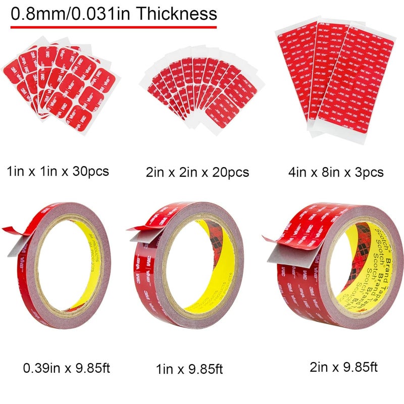 Hasaky Double Side Tape Heavy Duty,2in x 10ft Mounting Tape Strong Adhesive Double Sided Tape Waterproof Foam Tape for LED Strip Light, Picture Hanging Strips for Wall - Image 2